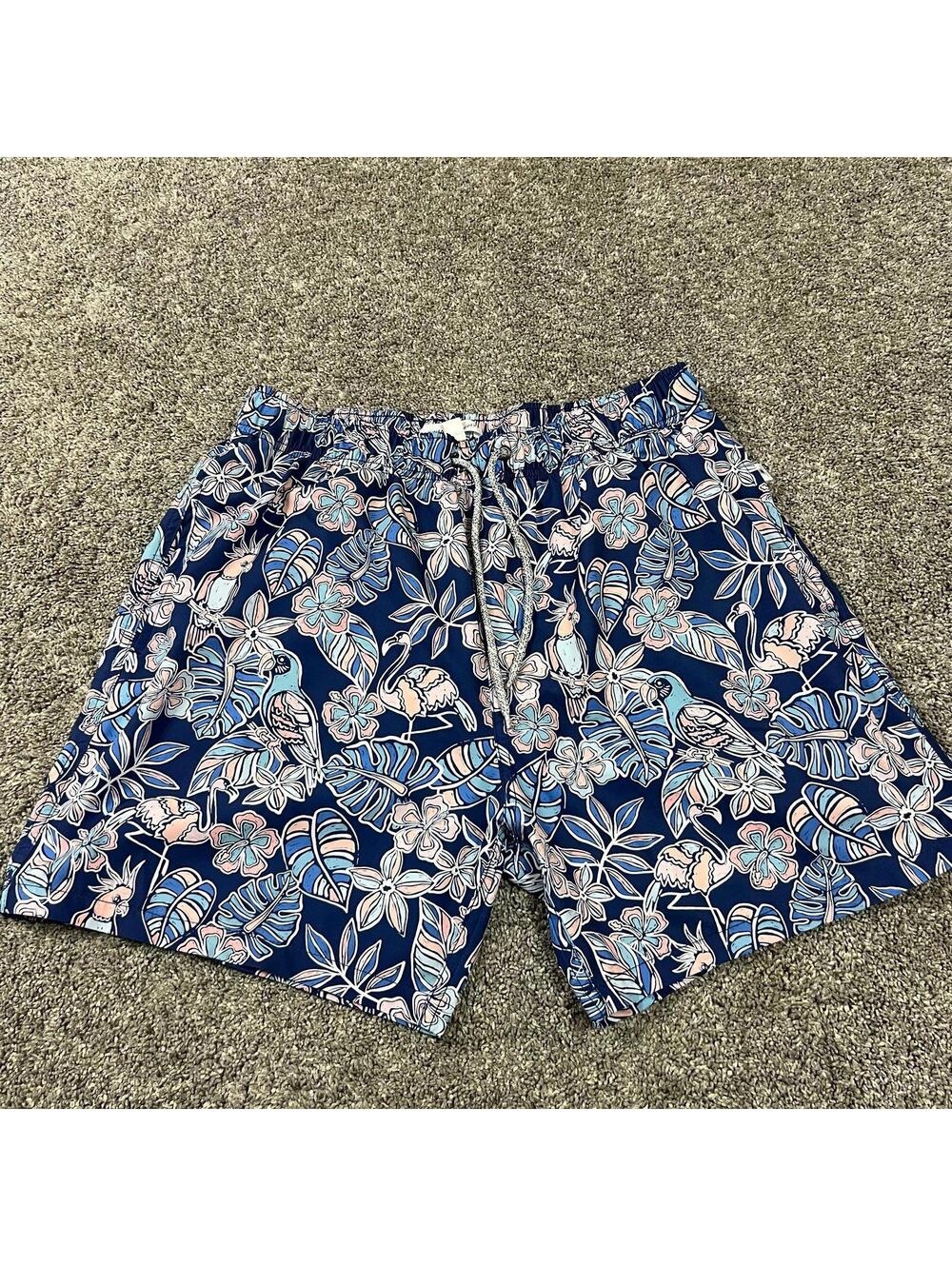 Vintage Summer Blue Floral Shorts size XL
